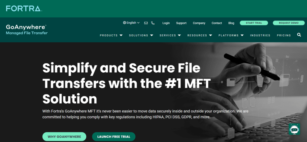 Fortra’s GoAnywhere Managed File Transfer (MFT) homepage: Simplify and Secure File Transfers with the #1 MFT Solution